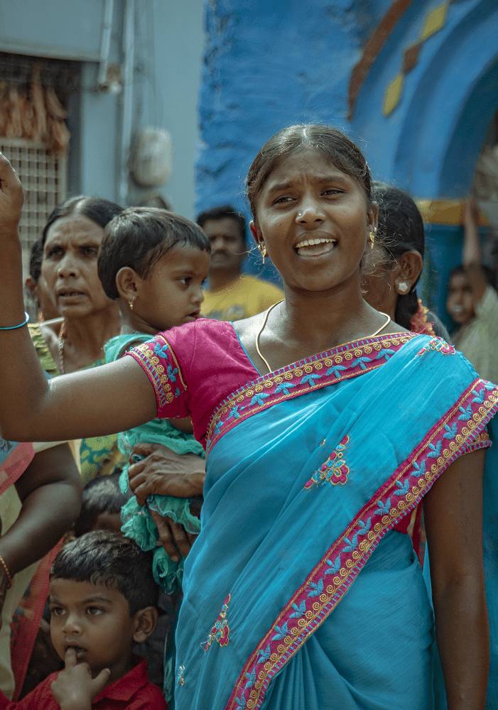 Frauen ein Indien kämpfen für ihre Rechte.