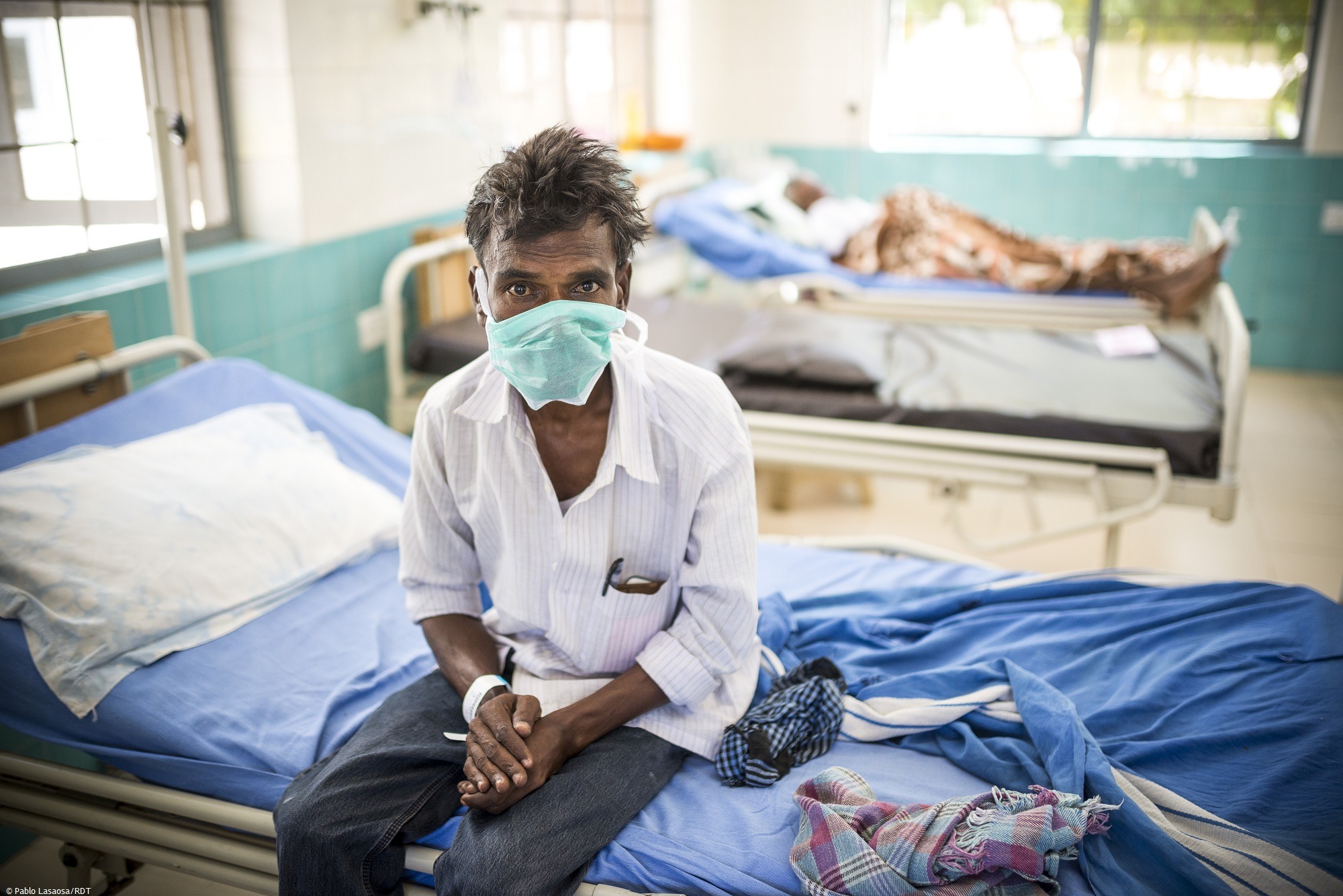 Gesundheit Indien: Tuberkulose Patient in Stiftungs-Krankenhaus in Bathlapalli